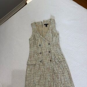 Elegant Tweed Sleeveless Dress